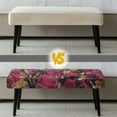 thumbnail image 6 of Yuyamidu Pink Stretch Dining Bench Cover Camo Branch Removable Bench Slipcover with Elastic Edge Easy to Install Rectangle Seat Protector Gift for Holiday, 6 of 8