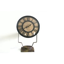 Iron Floor Clock made from Old Iron Lamp, Green
