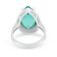 thumbnail image 5 of Pear Teardrop Cocktail Ring Paraiba Tourmaline CZ 925 Sterling Silver Size 6, 5 of 8