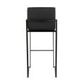 thumbnail image 5 of Cterwk 40.5" Height Set of 2 Faux Leather Seat Barstool with Black Metal Frame, Upholstered Bar Stools for Bar, Dining Room, Kitchen, Black, 5 of 5