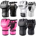 thumbnail image 3 of Guantes de boxeo de medio dedo para adultos, para hombres y mujeres, de cinco dedos, transpirables, prácticos, para entrenamiento, lucha Sanda, 3 of 4