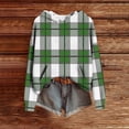 thumbnail image 3 of SCSAlgin Women Fall And Winter Printed Long Sleeve Warm Wool Pockets Hooded Sweatshirt Top, 3 of 6