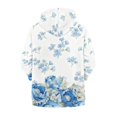 thumbnail image 4 of POLERO Girls & Boys Blue Peony Flower Print Zipper Hoodies with Pockets Soft Zip Up Sweatshirts Girls Hooded Long Sleeve Tops 6-7 Years, 4 of 7