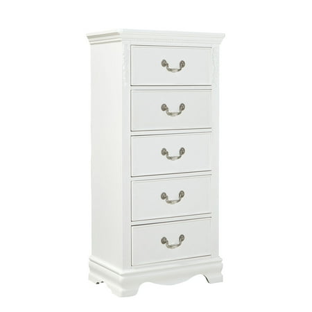Standard Furniture Jessica 5 Drawer Kids Chest In White Walmart Com