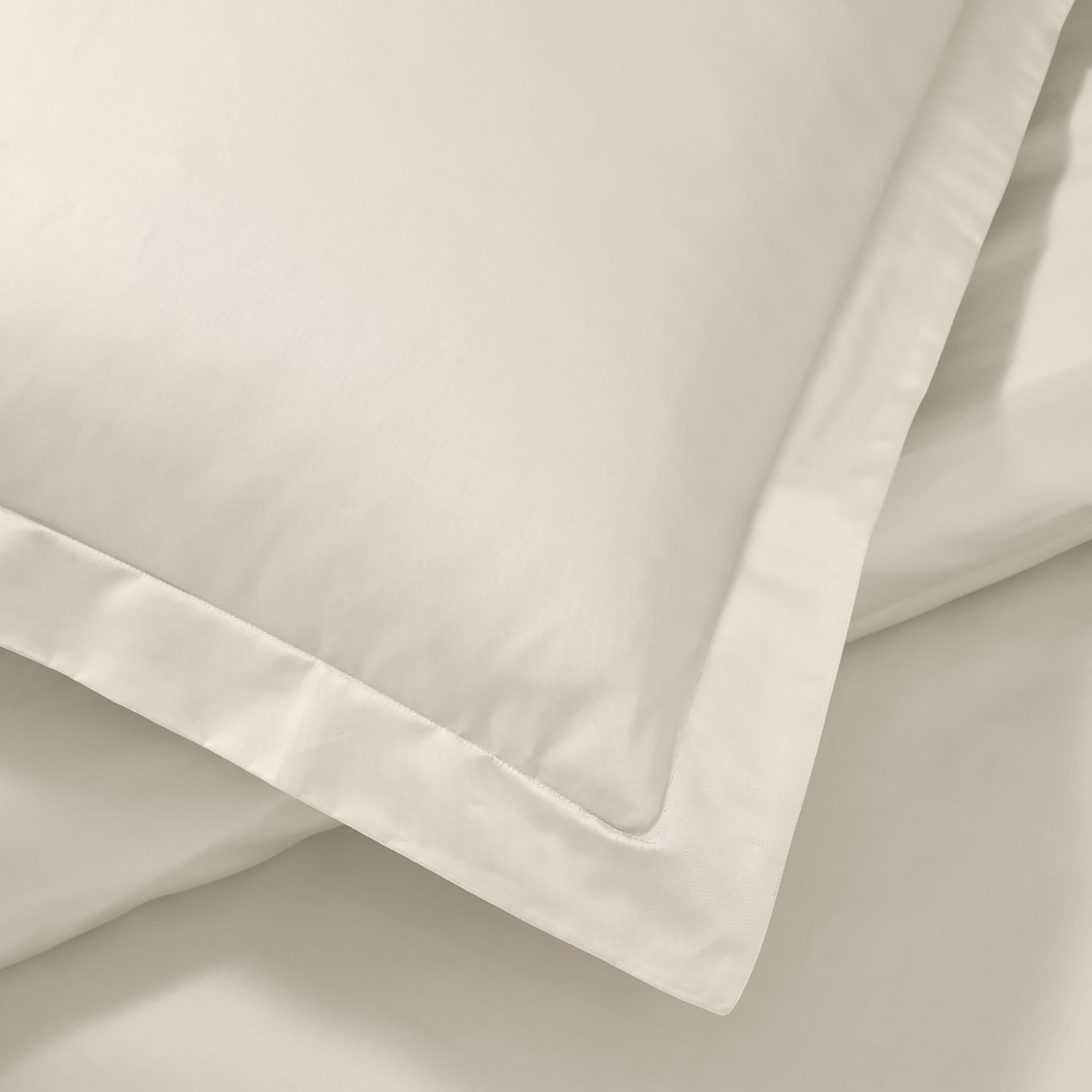 Superior Egyptian Cotton 1200 TC Solid Ivory Duvet Set, Full/Queen