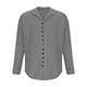 thumbnail image 4 of pstuiky camisetas de manga larga para hombre, Camisa informal de moda para hombre, con cuello en V y mangas cortas, transpirable y con botones. salir tops xl, 4 of 6