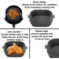 thumbnail image 5 of Jinsinto Air Fryer Accessory 19.5cm, 2 Pieces Air Fryer Silicone Pot, Air Fryer Silicone Pot Basket, Reusable in Microwave Ovens, Cake Molds, Steamers (Square), 5 of 5