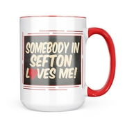 Neonblond Somebody in Sefton Loves me, UK Mug gift for Coffee Tea lovers