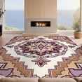 thumbnail image 2 of Design&I 4'x6' Ultra Soft Area Rug, Purple Para Ornate Rosette Southwestern Bedside Alfombras Cuartos None Fluffy Washable Non Shedding for Bedroom Living Room Home Office, 2 of 7