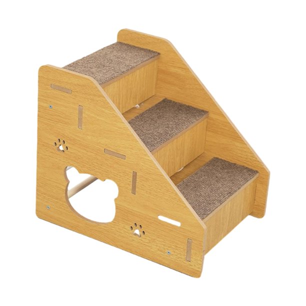 Adorno de escalera para mascotas, profesional, multifuncional, portátil, antideslizante, suministros para cachorros 3 pasos