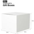 GINLEBO White Gift Boxes 6x6x4Inches 25Pcs Small Gift Boxes with Lids