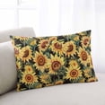 thumbnail image 2 of Retro Sunflower Throw Pillow Cover 12 x 20 Inch Decorative Pillow Cover Farmhouse Floral Botanical Lumbar Pillowcase Seasonal Rectangle Cushion Case for Couch Sofa Bed Living Room, 2 of 7