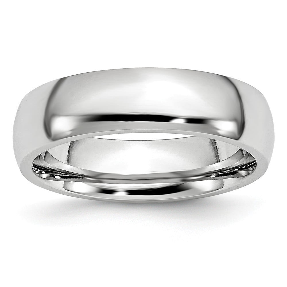 JewelryWeb - Cobalt Chromium Polished 6mm Band Ring - Ring Size: 7 to ...