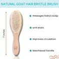 thumbnail image 4 of Lane & Co Premium Wooden Hair Brush + Silicone Cradle Cap Brush Kit for Infants & Kids, Great Baby Registry Gift, 4 of 5