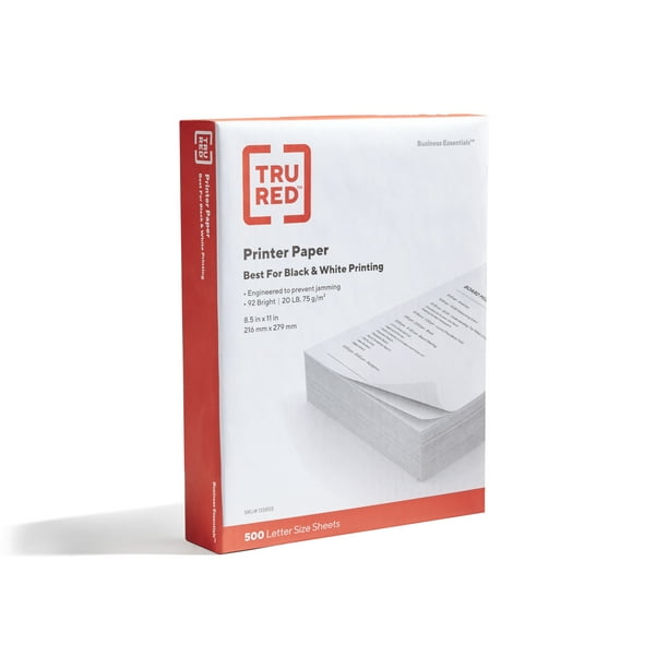 Staples 8.5" x 11" Copy Paper 20 lbs. 92 Brightness 500/Ream 135855
