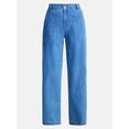 thumbnail image 6 of Time and Tru Women's High Rise Draped Utility Jeans, 30" Inseam, Sizes XS-XXXL, 6 of 6