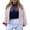 Pink, variant on Women's Quilted Double Sided Printed Coat Mock Neck Long Sleeve Outerwear Button Down Casual Tops