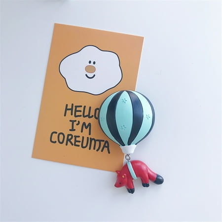 

Refrigerator Magnet Home Nordic Cute Hot Air Balloon 3d Stereo Resin Cartoon Magnetic Ornaments Small Ornaments Powerful Functions