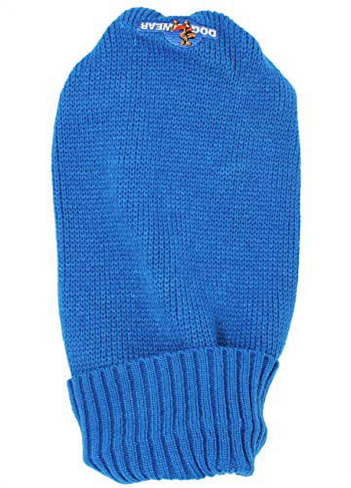 Dog Sweater Knitted Pullover Warm Winter Clothing Blue Small Medium - image 1 of 3