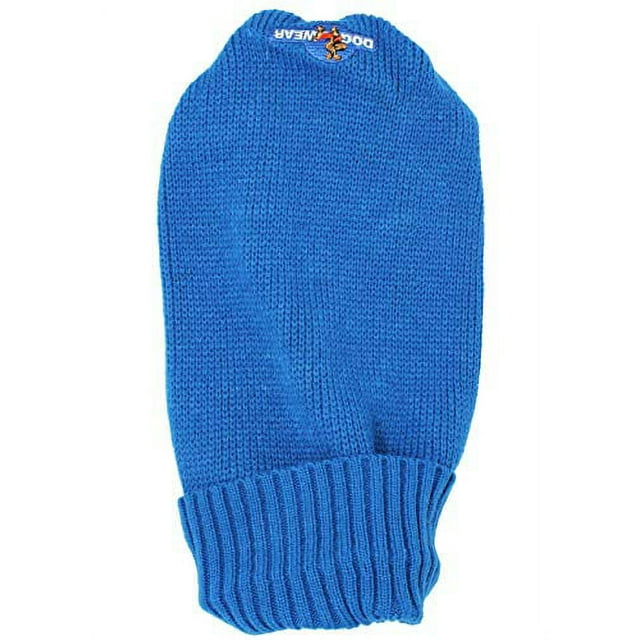 Dog Sweater Knitted Pullover Warm Winter Clothing Blue Small Medium