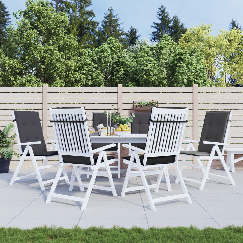 vidaXL Highback Chair Cushions Outdoor Seat Pad Garden Patio Furniture Fabric