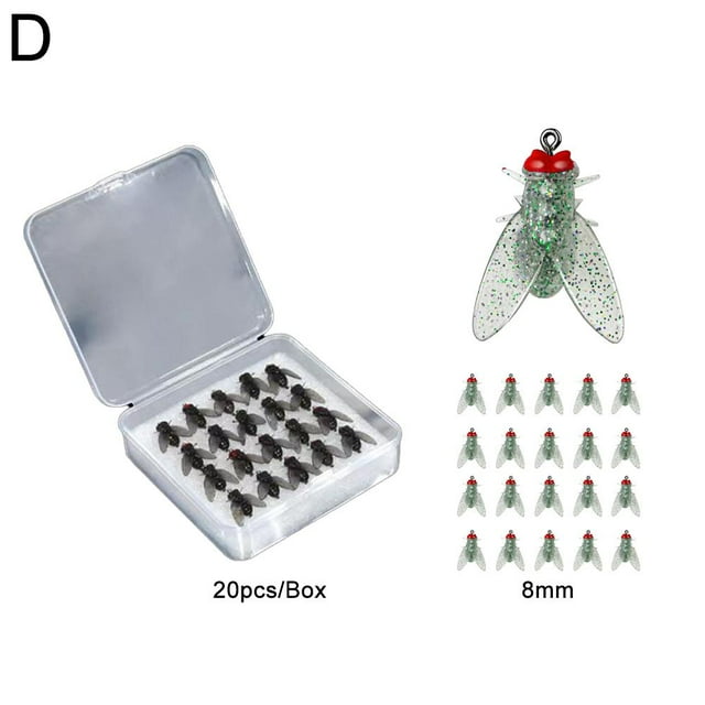 20pcs Bionic Fly Fishing Bait, 2025 NEW Color Small Fly Hook Fly Fishing BaiUK