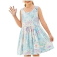 thumbnail image 4 of JUSLIO Girls Dresses Round Neck Summer Casual Cute Dolphin Print Sleeveless Tank Dress Girls 9-10 Years, 4 of 6