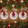 thumbnail image 7 of Cififendec Christmas Embroidered Placemat, 11.81", Christmas Scalloped Edge Table Mat for Candle Centerpiece Arranging and Tabletop Decoration, 7 of 7