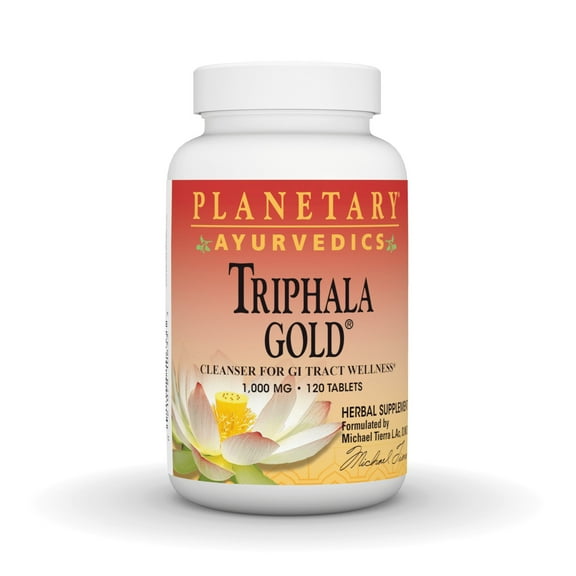 Planetary Herbals Triphala Gold Tablets, 1000 Mg, 120 Ct
