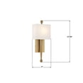 thumbnail image 2 of ARD-832-VG Crystorama Lighting Ardson - 1 Light Wall Sconce-17.75 Inch Tall and 7 Inch Wide-Vibrant Gold Finish, 2 of 7