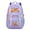 Purple, variant on Cute Capybara Print Nylon Backpack - Lightweight, Spacious School Bag with Adjustable Strap, Zipper Closure, and Multiple Compartments, Ideal for Women, School Backpack|Playful Design|Durable Zippers