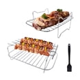 thumbnail image 4 of Chmadoxn Air Fryer Accessories, Cooking Grate and Steaming Rack, Air Fryer Layer Rack, Multi-Purpose Air Fryer Accessories, Stainless Steel Airfryer Grill Pan, 4 of 9