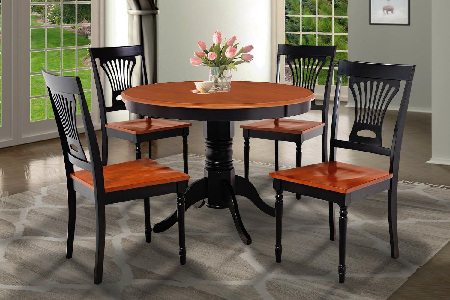 Brookline 5 Piece Small Kitchen Table And Chairs SetFinishBlack