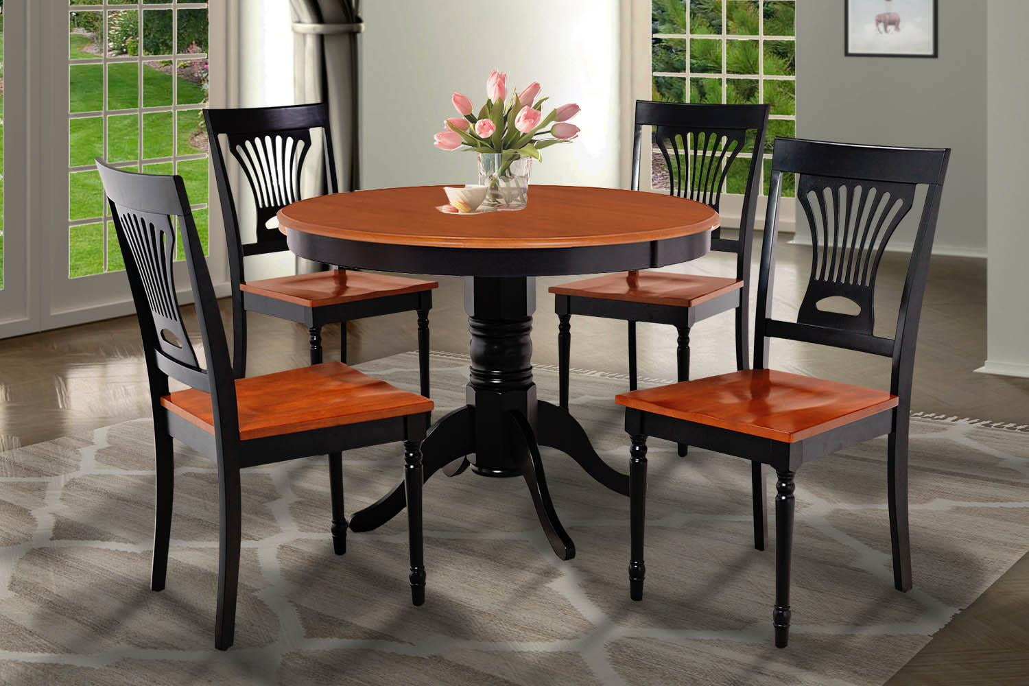 small round kitchen table with 4 chair