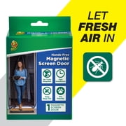 (4 pack) Duck Brand 86 in. x 39 in. Hands-Free Magnetic Mesh Screen Door