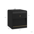 thumbnail image 6 of Nightstand with 2 Drawers,Smart Nightstand Bedside Tables with Night Light,Modern End Table for Bedroom,Living Room,Black, 6 of 8