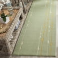 thumbnail image 3 of SAFAVIEH Soho Gemma Abstract Wool Area Rug, Light Green, 6' x 6' Round, 3 of 10