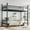 Black, variant on Harper & Bright Designs Twin XL over Twin XL Industrial Bunk Bed with Curved Guardrails, Heavy-Duty Metal Bunk Bed Frame with Under Bed Space, Black