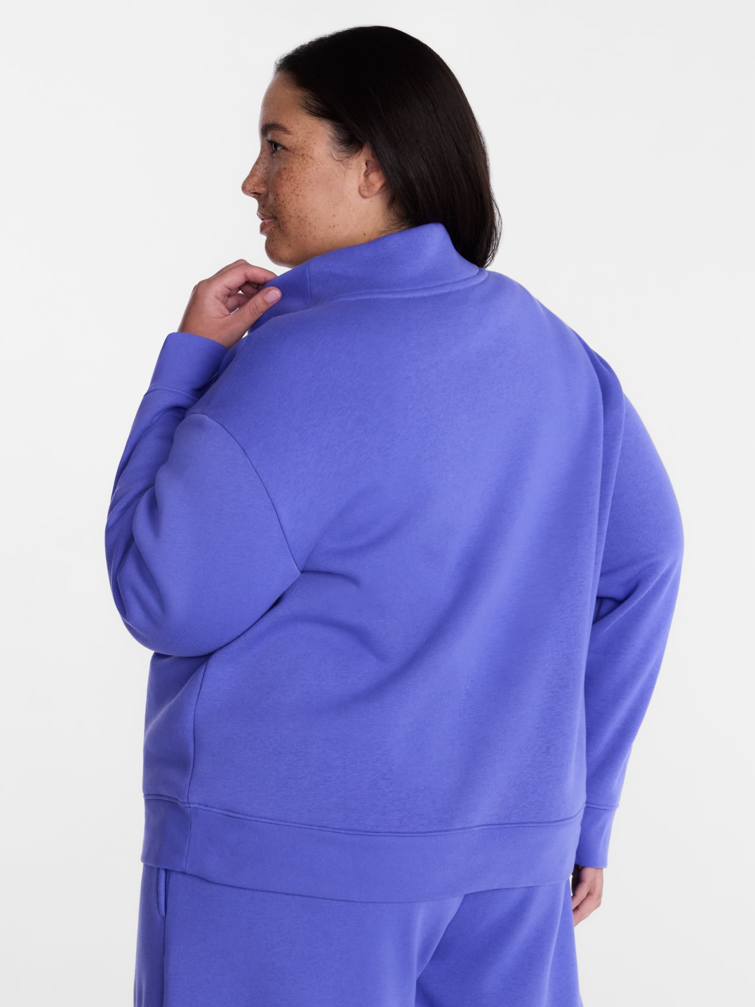 Terra & Sky Women's Plus Fleece V-Neck Sweatshirt, Sizes 0X-5X