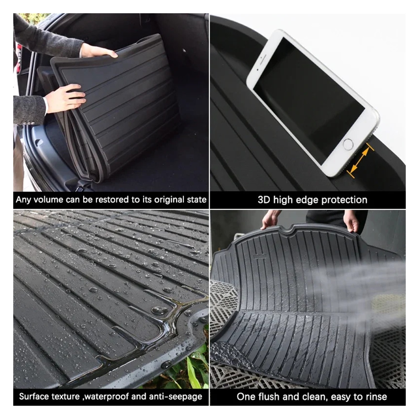 IRNUDENY Alfombra de cajuela Bandeja de piso Impermeable Forro de piso Compatible con Kia Seltos KX3 SP2 2021 2022-2025 6
