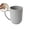 Gray, variant on Striped Plastic Drinking Cup with Handle – 4.13 oz Multi-Use Mouthwash & Beverage Tumbler for Bathroom, Kitchen(4.13 x 3.74 x 2.95 in)