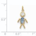 thumbnail image 2 of 10K Yellow Gold March Boy Birthstone Charm, 2 of 2