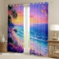 thumbnail image 2 of Erosebridal Rideaux et Draperies Océan Côtier (42x63), Rideaux Occultants 30 %-50 % Plage de Rêve pour Chambre, Décoration Florale, 2 of 6
