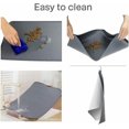 thumbnail image 4 of Silicon Floor Cat Dog Pet Feeding Bowl Mat Non Slip Waterproof Wipeable Easy Clean (black), 4 of 4