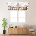 thumbnail image 2 of Coffee Kitchen Curtain Valances Coffee Theme Tea Cup Thermal Insulated Room Darkening Curtain for Dinning Room 54 by 18 in, 1 Panel, 2 of 6