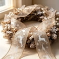 thumbnail image 5 of Christmas Sheer Ribbon, Glitter Organza Gift Wrappin Ribbon for Wreath Tree DIY Holiday Craft 359.8in, 5 of 5