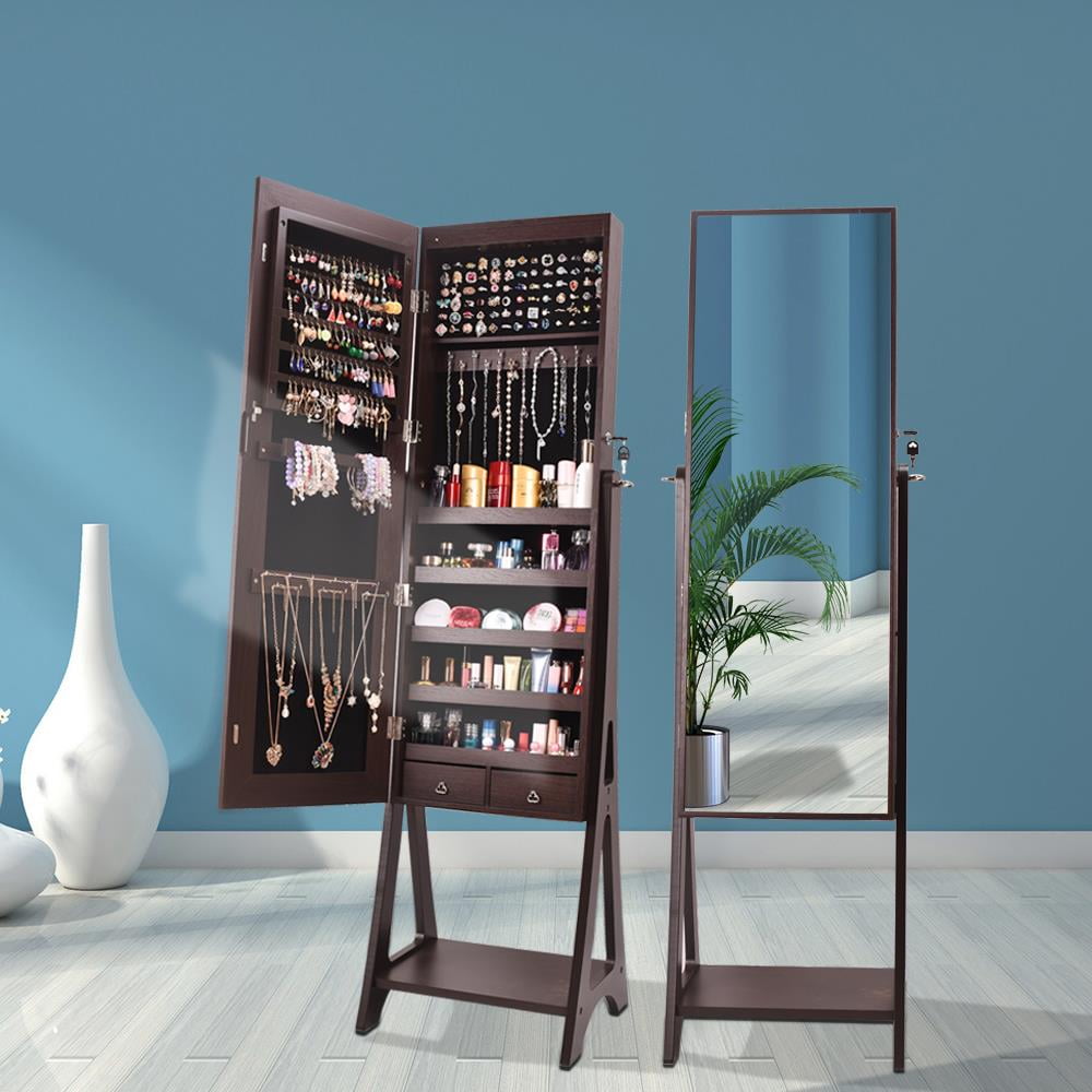 The Ultimate 10-Drawer Standing Jewelry Mirror Armoire: A Must-Have for Every Glamorous Home