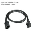 thumbnail image 2 of Uxcell AC Power Cord 3 Prong C14 Male to C13 Female 4.92Ft 250V 10A PDU Extension Cable, 2 of 5