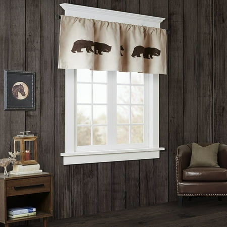 Bear Faux Suede Valance Tan Brown 50 X 18 The Woolrich Faux