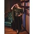 thumbnail image 6 of Maxi Skirts for Women High Waist Renaissance Skirt Long Skirt with Pockets Black S, 6 of 10